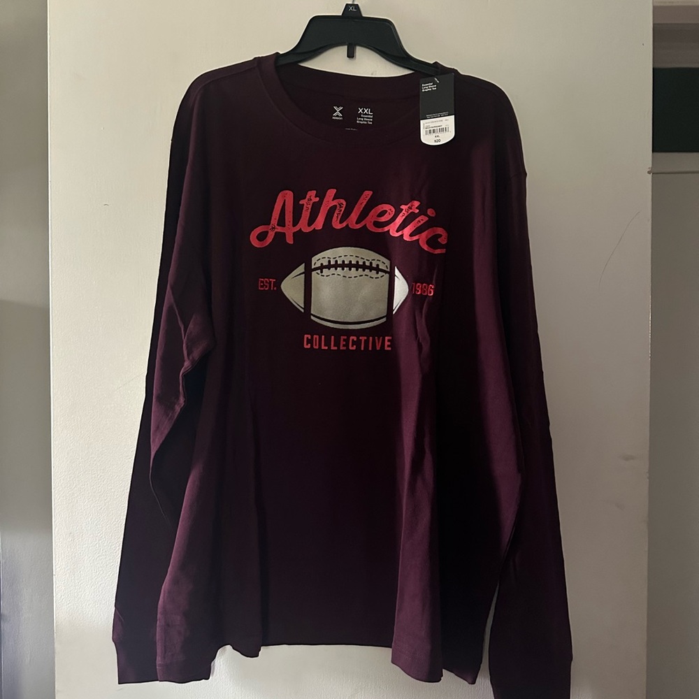 Xersion Bold Burgundy Long Sleeve Tee